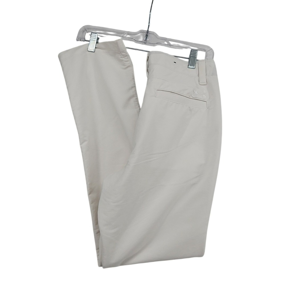 Under Armour 30/32 White Golf Pants Loose Fit Performance Athletic Trousers